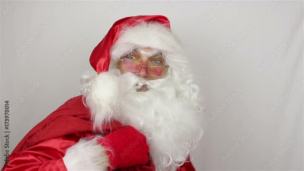 Santa Claus says goodbye and is about to leave Santa Claus says goodbye and is about to leave