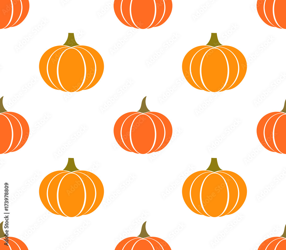 Autumn pumpkins seamless pattern