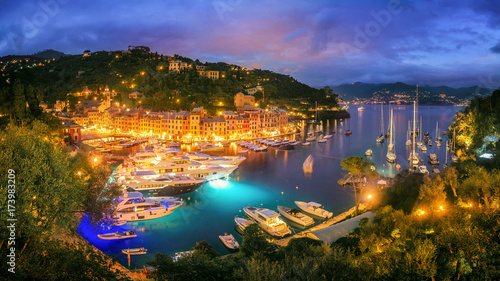 Obraz na płótnie Portofino at Night w salonie