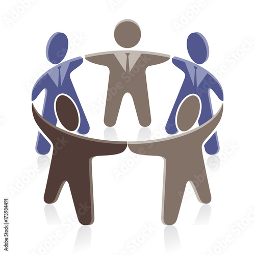 Zusammen symbolisch illustration