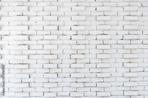 Abstract white brick wall background in rural room  grungy rusty blocks of stonework architecture wallpaper