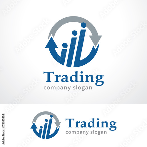 Trading Logo Template Design Vector, Emblem, Design Concept, Creative Symbol, Icon