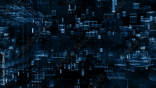 Tech Voyage Futuristic Looping Background