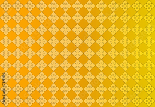 Thai golden vintage pattern vector abstract background