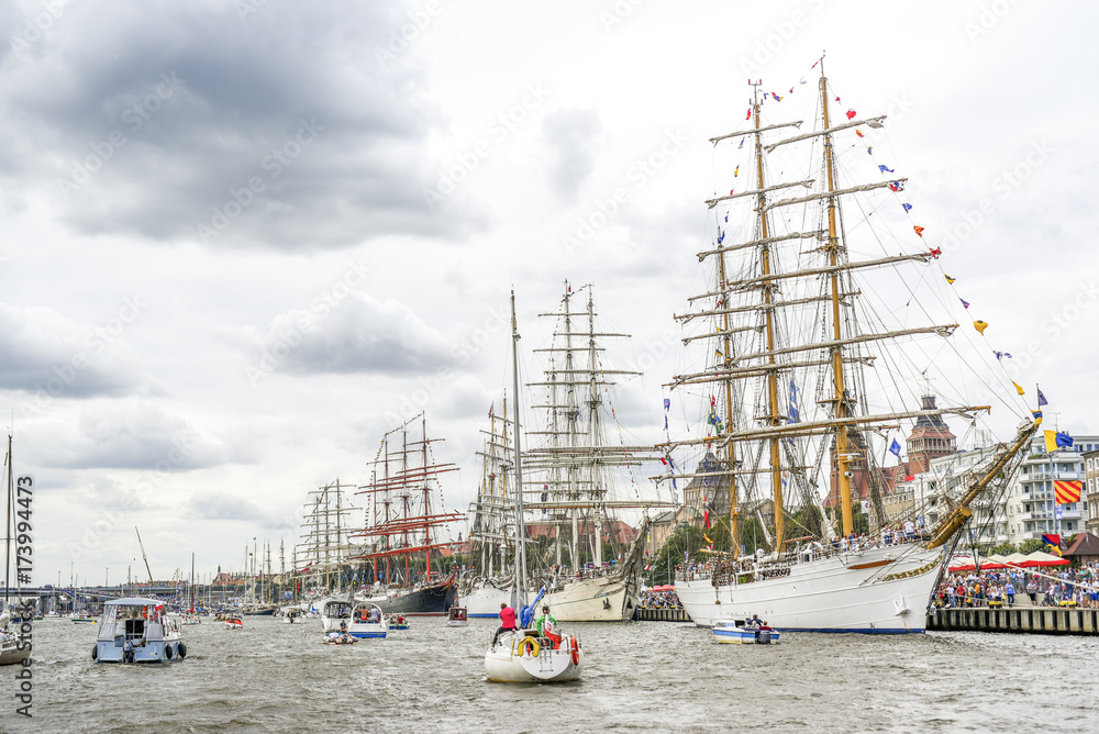 Final The Tall Ships Races in Szczecin 2017. Ships and cityscape. Final The Tall Ships Races in Szczecin 2017. Ships and cityscape.
