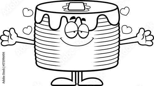 Cartoon Pancakes Hug