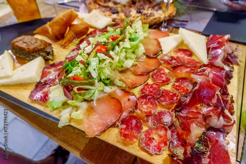 Italian salumi meat platter
