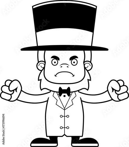 Cartoon Angry Ringmaster Sasquatch