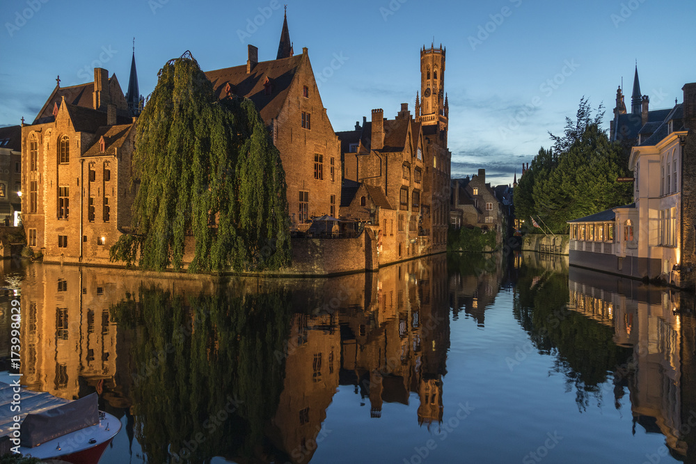 Bruges in Belgium - The Rozenhoedkaai