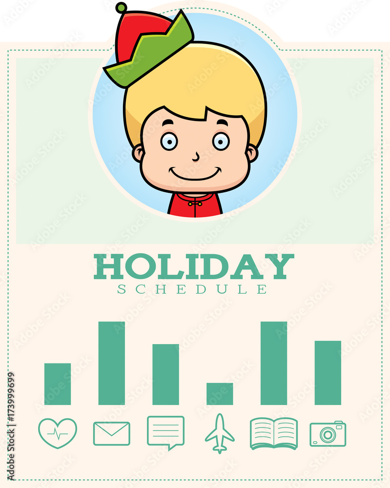 Cartoon Elf Christmas Graphic