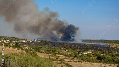 Fire near small village