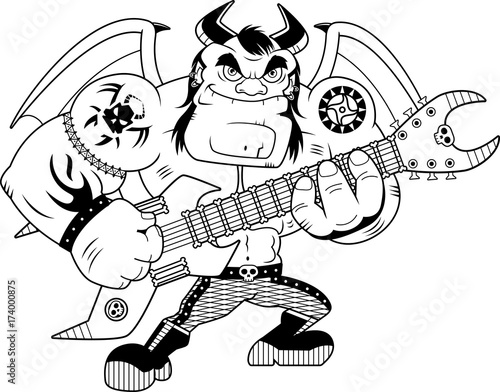 Cartoon Heavy Metal Demon