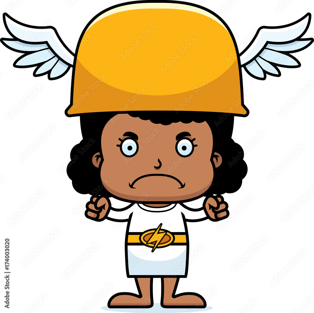 Cartoon Angry Hermes Girl