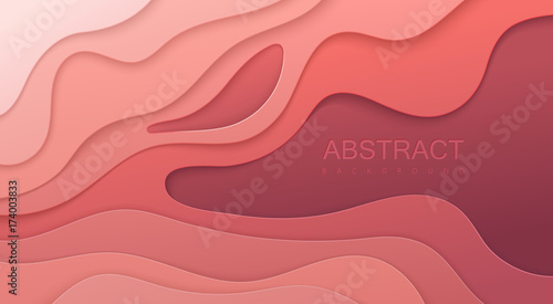 Realistic paper cut background.
