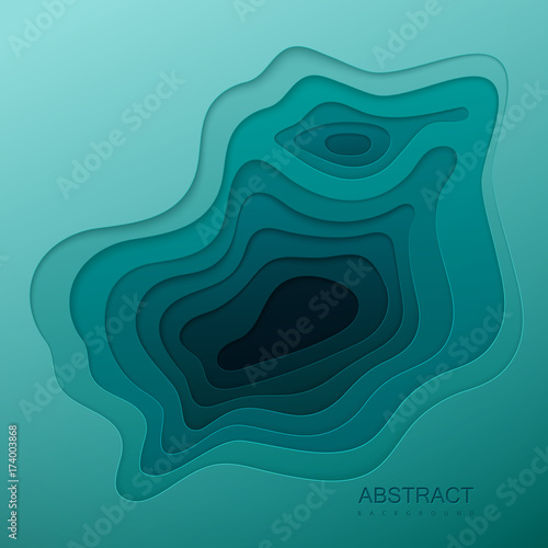 Realistic paper cut background.