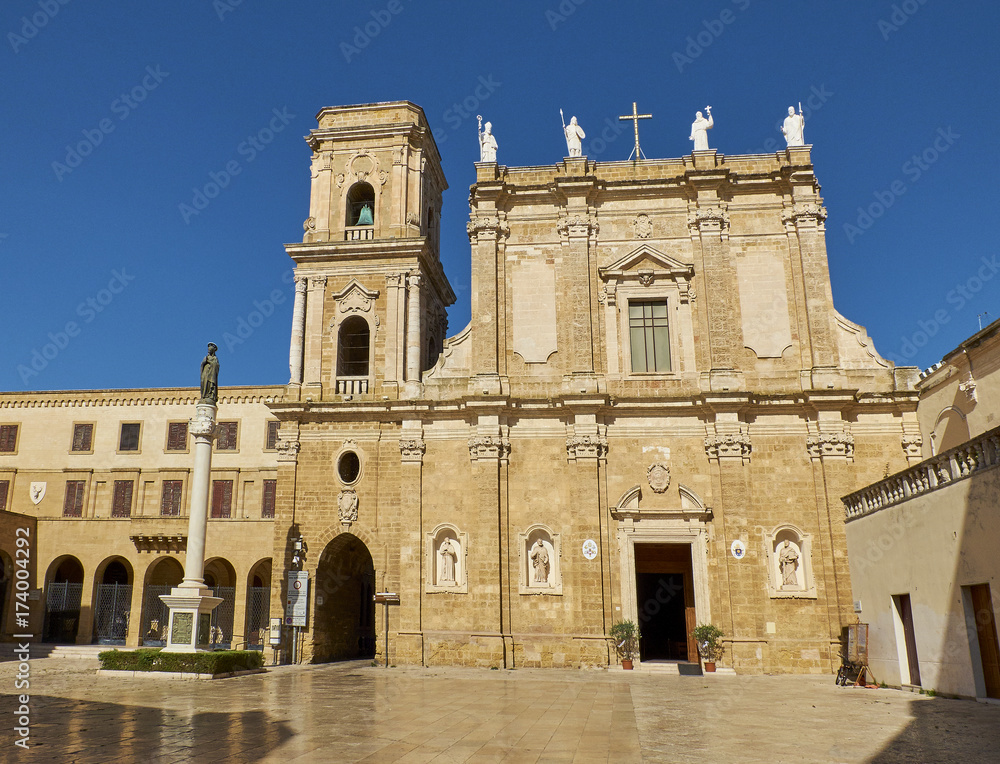 Papal Basilica Cathedral of Brindisi, Apulia, Italy.