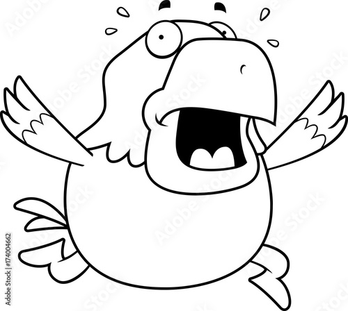 Cartoon Bald Eagle Panic