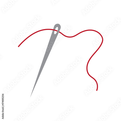 needle and thread icon- vector illustration