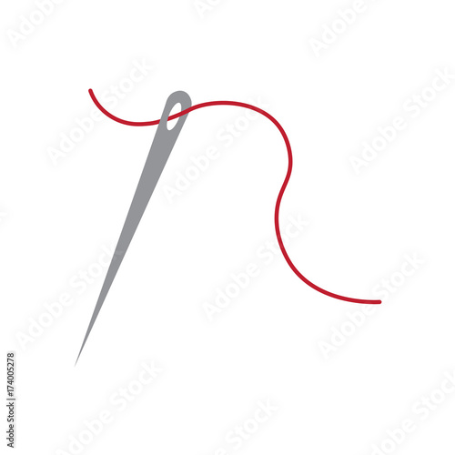 needle and thread icon- vector illustration