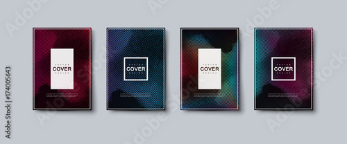 Abstract colorful engraving texture cover design.