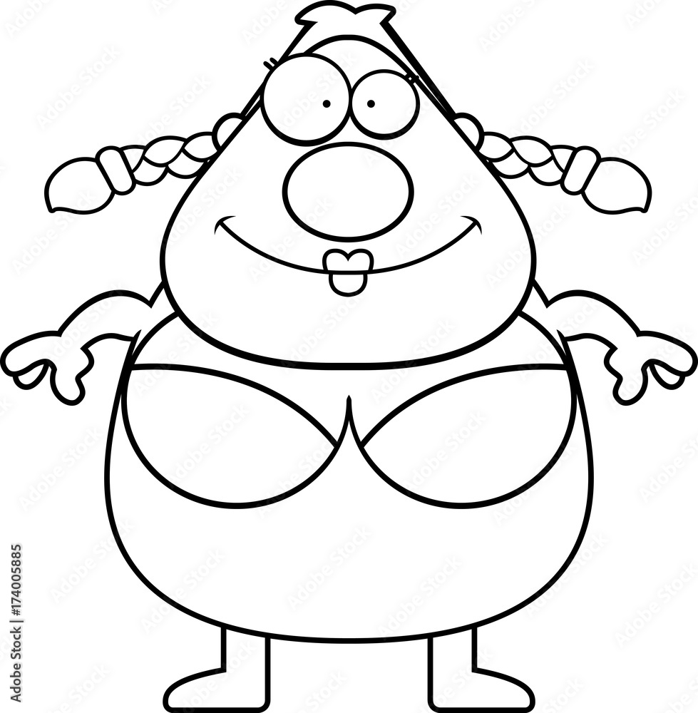 Cartoon Woman Swimsuit