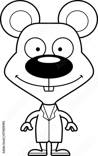 Cartoon Smiling Doctor Mouse