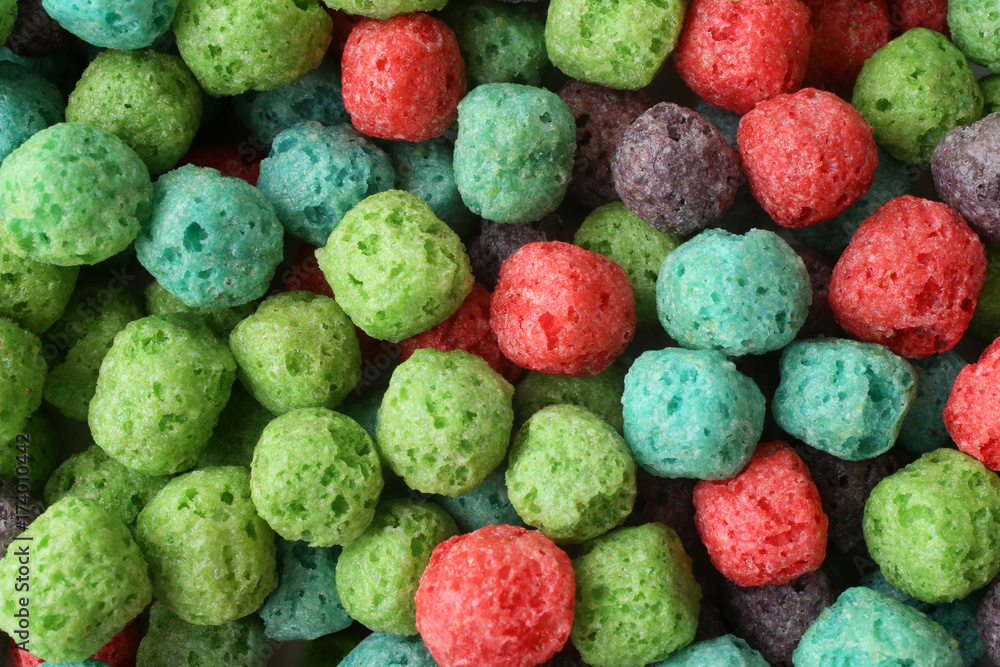 Fotografie Colorful cereal balls, for backgrounds or textures