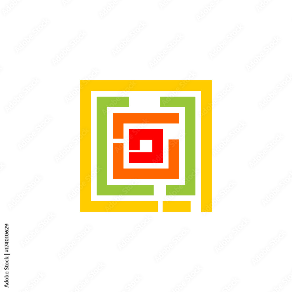 Abstract line art geometry logo Abstract line art geometry logo