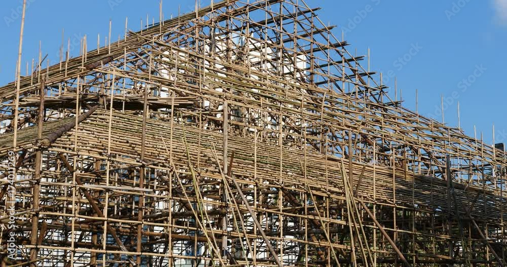 Chinese Bamboo Building for Autumn Festival In Hong Kong, 2017 Chinese Bamboo Building for Autumn Festival In Hong Kong, 2017