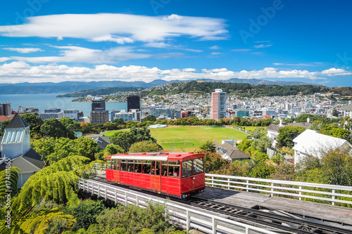 Fototapeta Wellington Cable Car, the landmark of New Zealand.