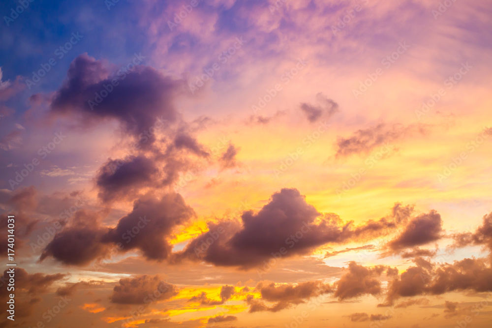Beautiful cloudy sky when the sunset after big rainning. Beautiful cloudy sky when the sunset after big rainning.