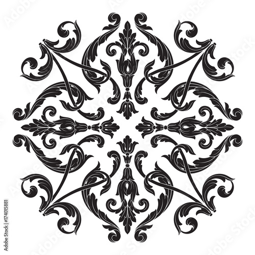 Foto Classical baroque vector of vintage element for design
