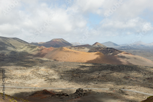 Volcano crater landscape