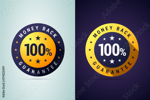 Money back guarantee badge. 