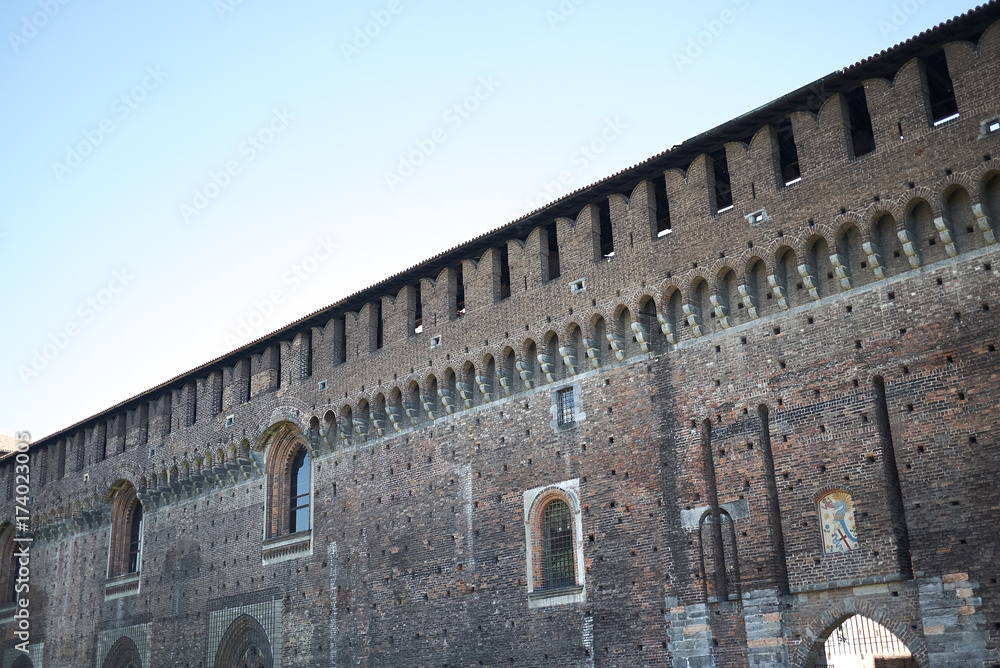 Milan, Italy - September 20, 2017 : Castello Sforzesco