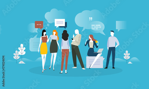 Testimonials and comments. Flat design concept for social media, product review, forum, communication. Vector illustration for web banner, advertising material.