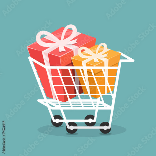 Trolley with gift box, Conc...
