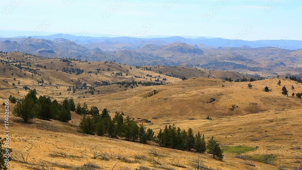 High definition 1080p zooming out movie expansive views of high desert terrain and vegetation in Antelope Central Oregon United States America High definition 1080p zooming out movie expansive views of high desert terrain and vegetation in Antelope Central Oregon United States America
