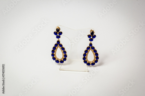 Gold and black earrings