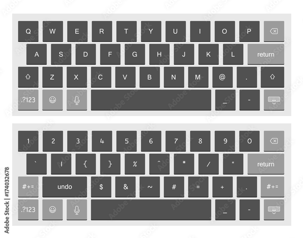 Compact black virtual keyboard vector clipart Compact black virtual keyboard vector clipart
