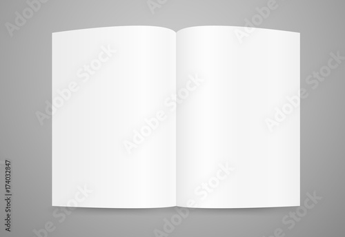 Open book page template. Ready for a content