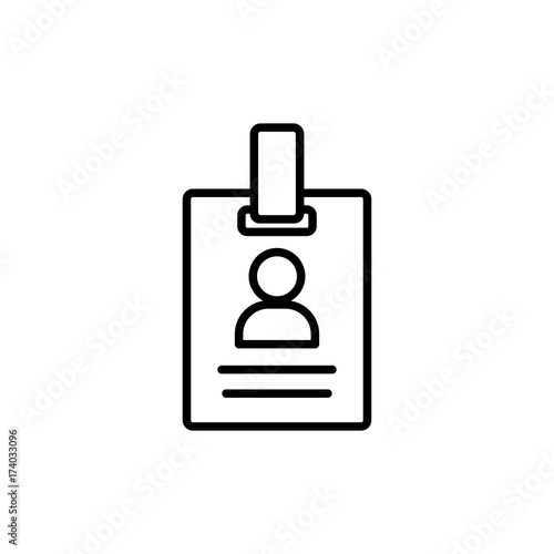 id badge line icon