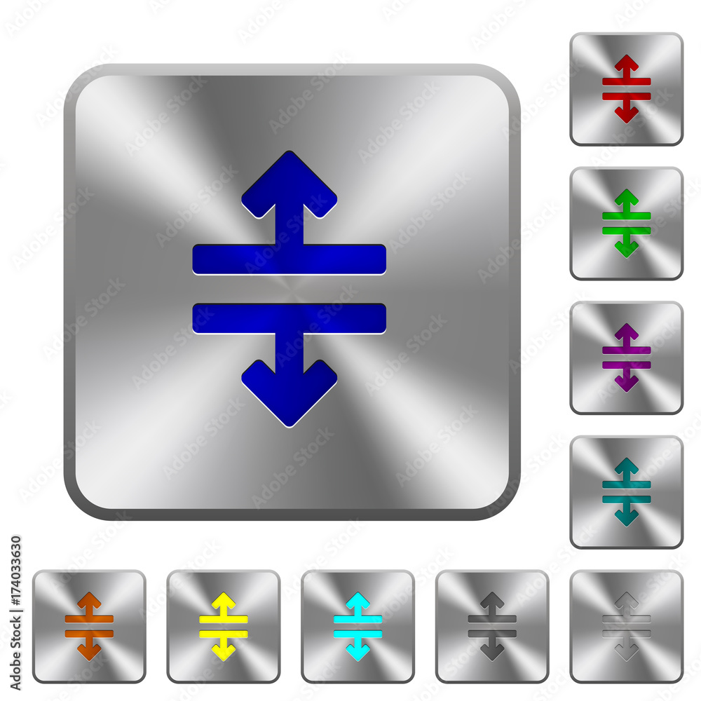 Horizontal split tool rounded square steel buttons Horizontal split tool rounded square steel buttons