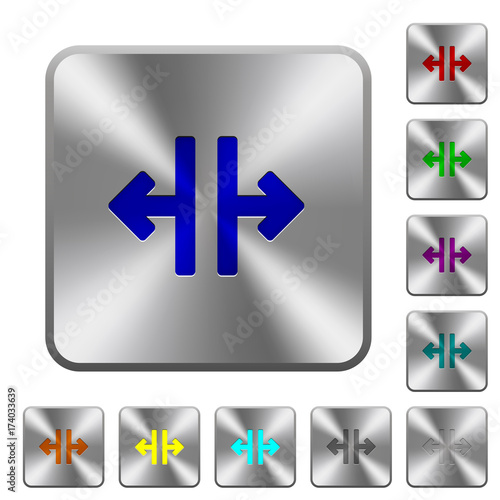 Vertical split tool rounded square steel buttons