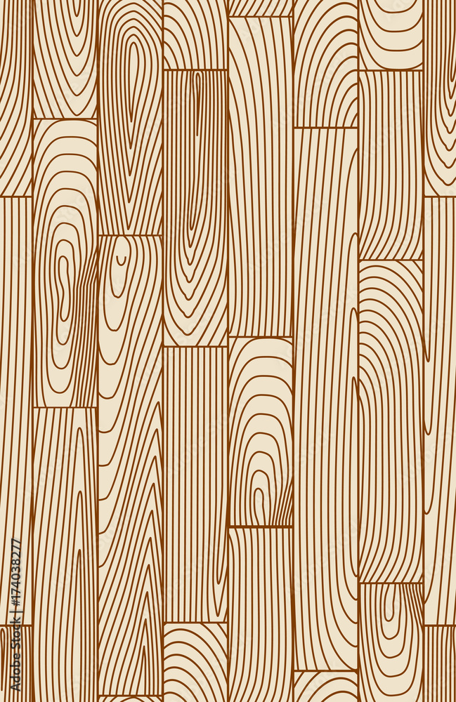 Fototapeta premium Seamless linear wooden planks pattern