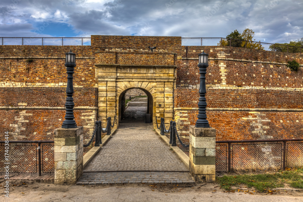 Bridge at the entrance to the Kalemegdan Fortress, HDR image.