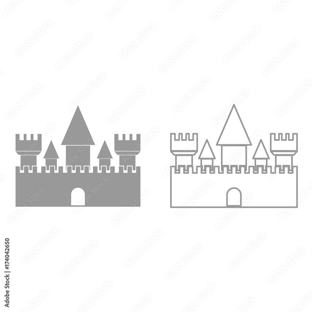 Naklejka premium Castle it is black icon .