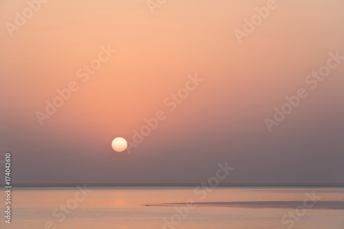 Beautiful sunrise on the Red Sea