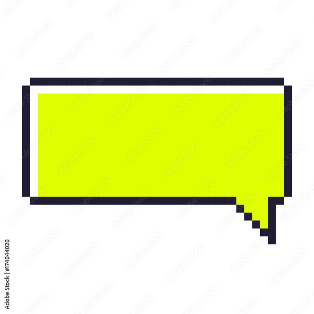 Speech bubble pixel art cartoon retro game style Speech bubble pixel art cartoon retro game style