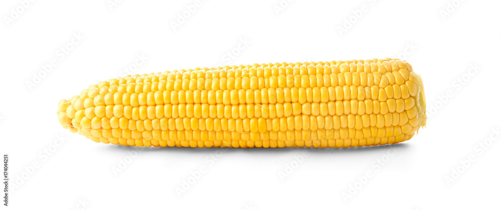 Fototapeta premium Fresh corn cob, isolated on white